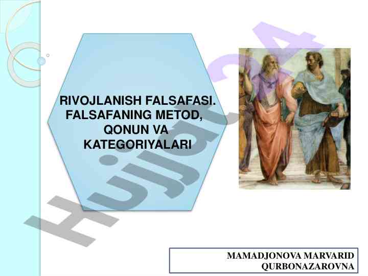 Rivojlanish falsafasi: metod va qonunlar