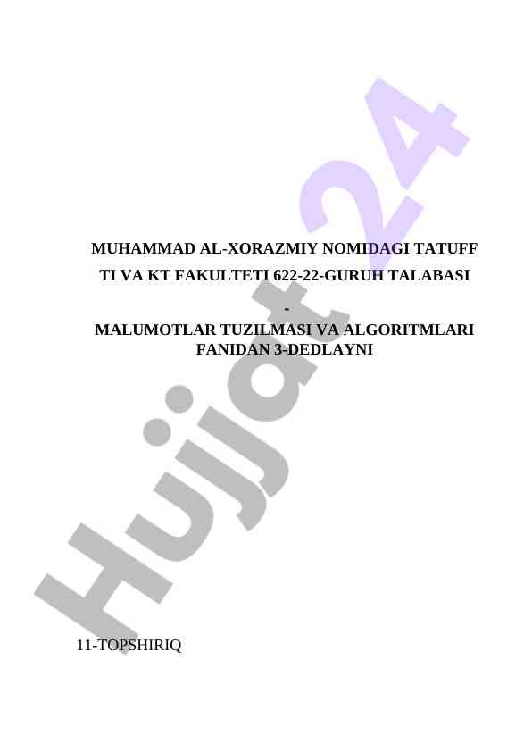 Talabalar uchun algoritmlar va masofalar mavzusi