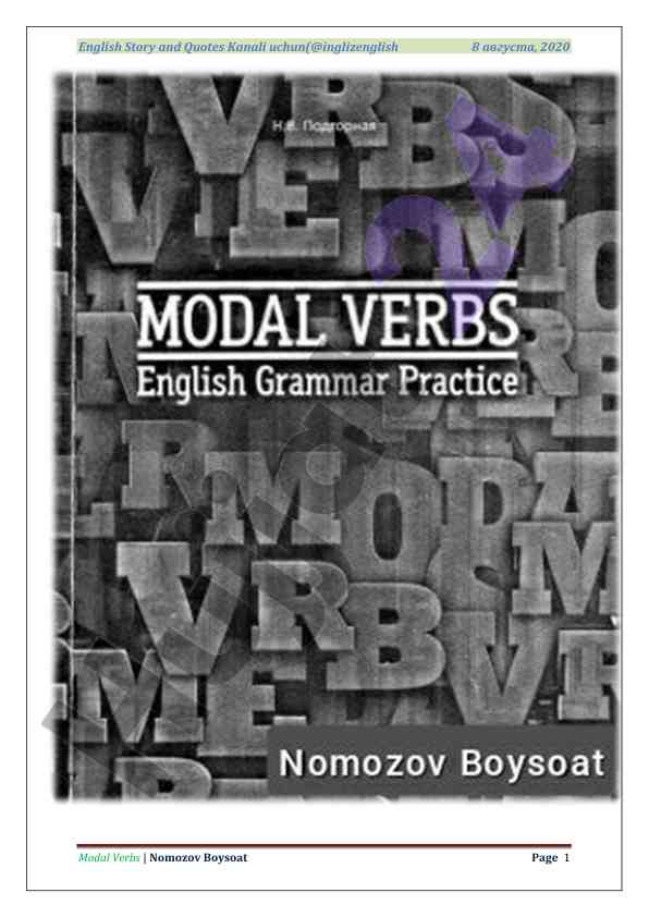 Modal verbs overview and usage in english