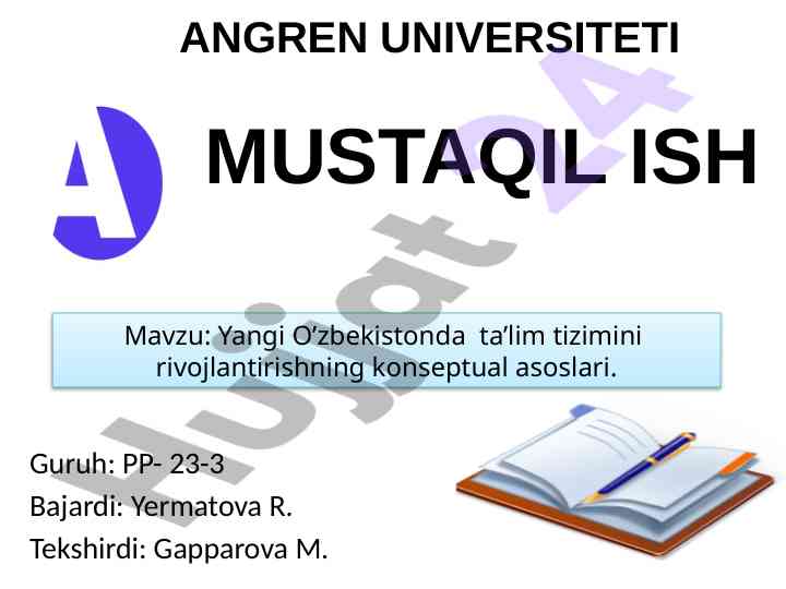 Taʼlim tizimini rivojlantirish konseptual asoslari