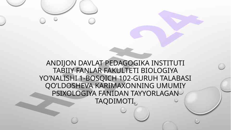 Ta’lim va tarbiya psixologiyasi taqdimoti