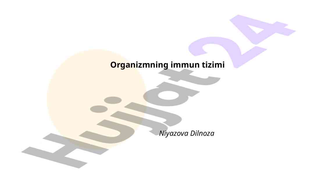 Organizmning immun tizimi asosiy funktsiyalari