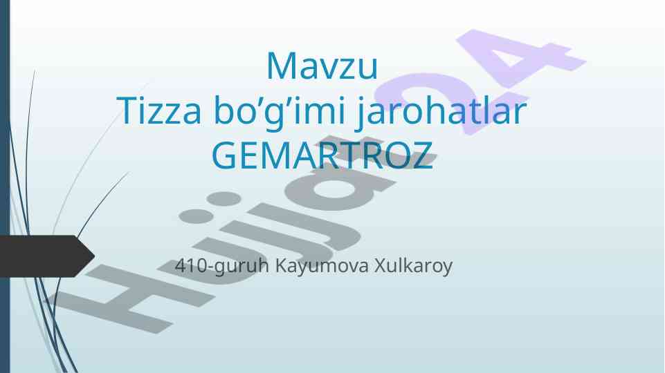 Tizza bo'g'imi jarohatlari tutqich ixtisosliklar
