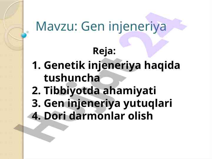 Genetik injeneriya: tibbiyotdagi ahamiyati va yutuqlari