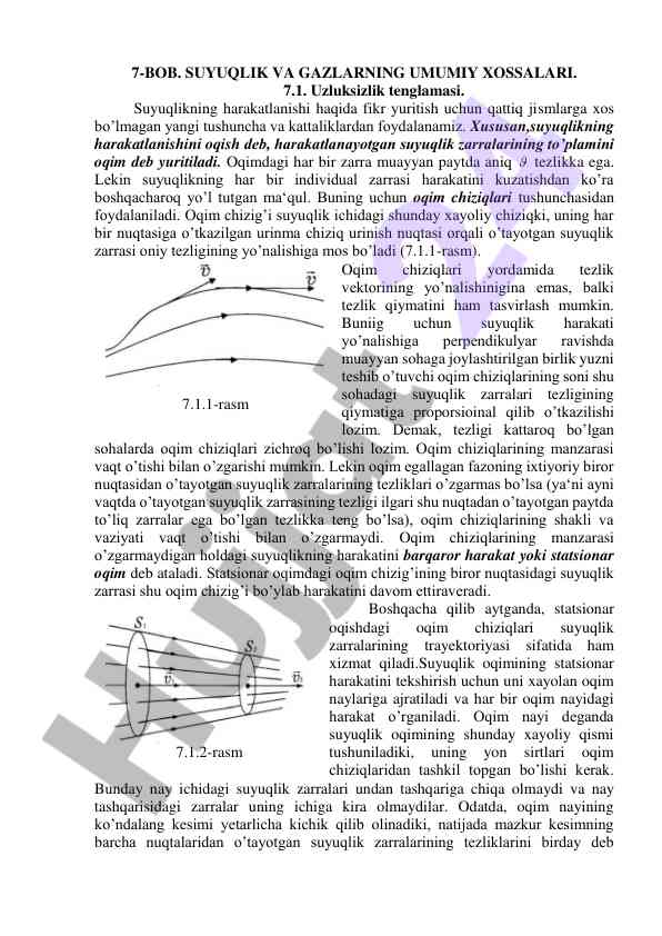 Suyuqlik va gazlarning umumiy xossalari