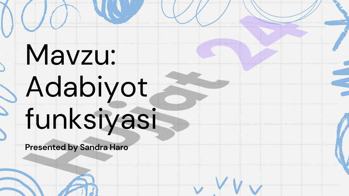Adabiyot funksiyasi o‘rni va ahamiyati
