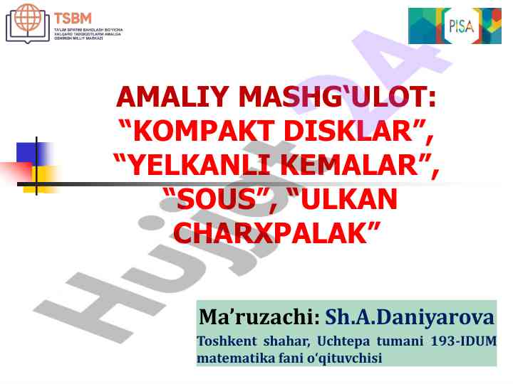 Matematik savodxonlik bo‘yicha pisa taqdqiqoti