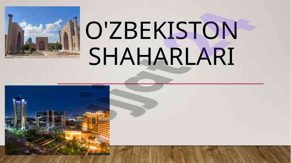 O'zbekiston Shaharlarining Urbanizatsiya Tarixi