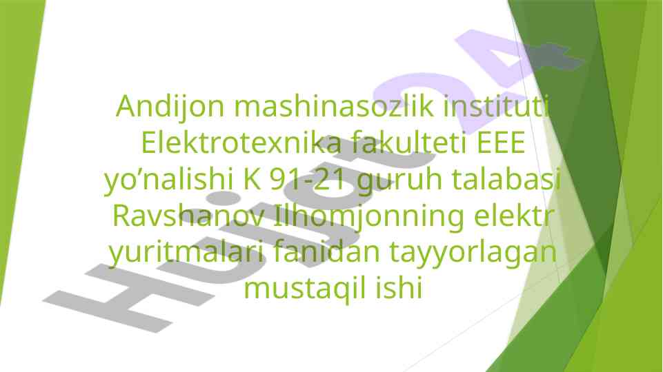 Havo yetkazib beruvchi ventilyatorni boshqarish