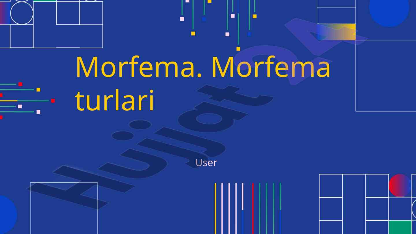 Morfema turlari va ahamiyati