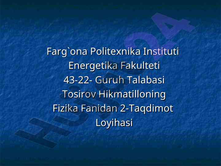 Magnit maydon induksiyasi vektori taqdimoti