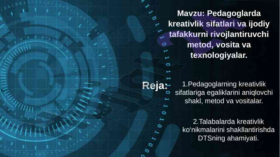 Kreativlik sifatlari va ijodiy tafakkurni rivojlantirish