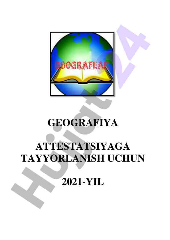 Geografiya attestatsiyasiga tayyorlanish materiallari