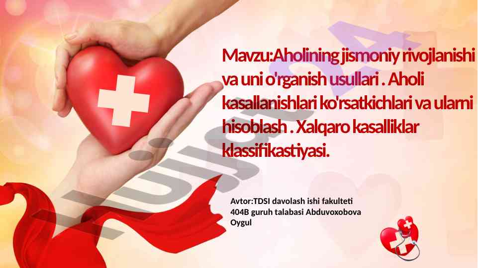 Aholining jismoniy rivojlanishi va uni o'rganish usullari