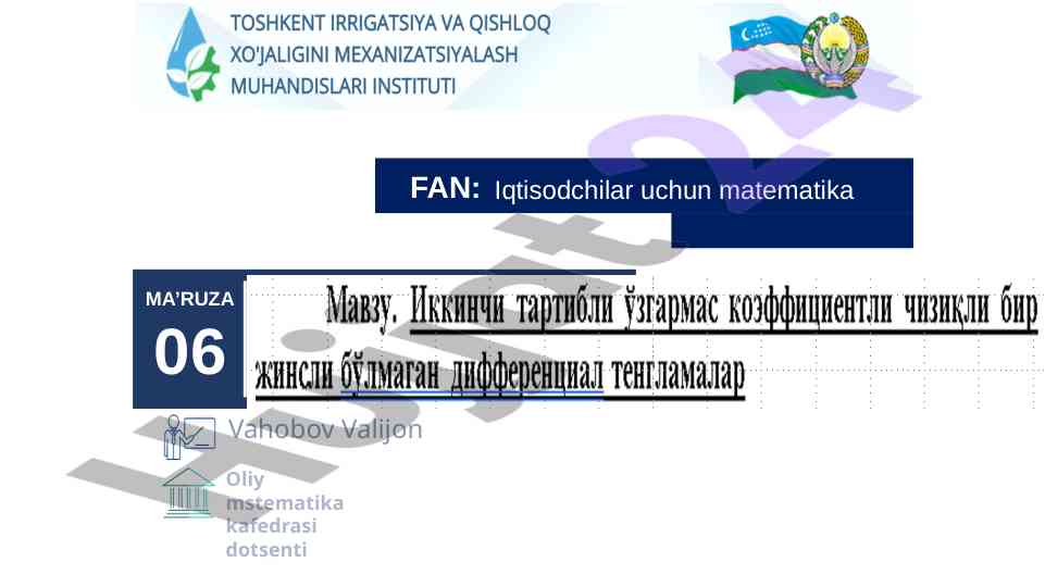 Matematika va iqtisodchilar uchun teoremalar
