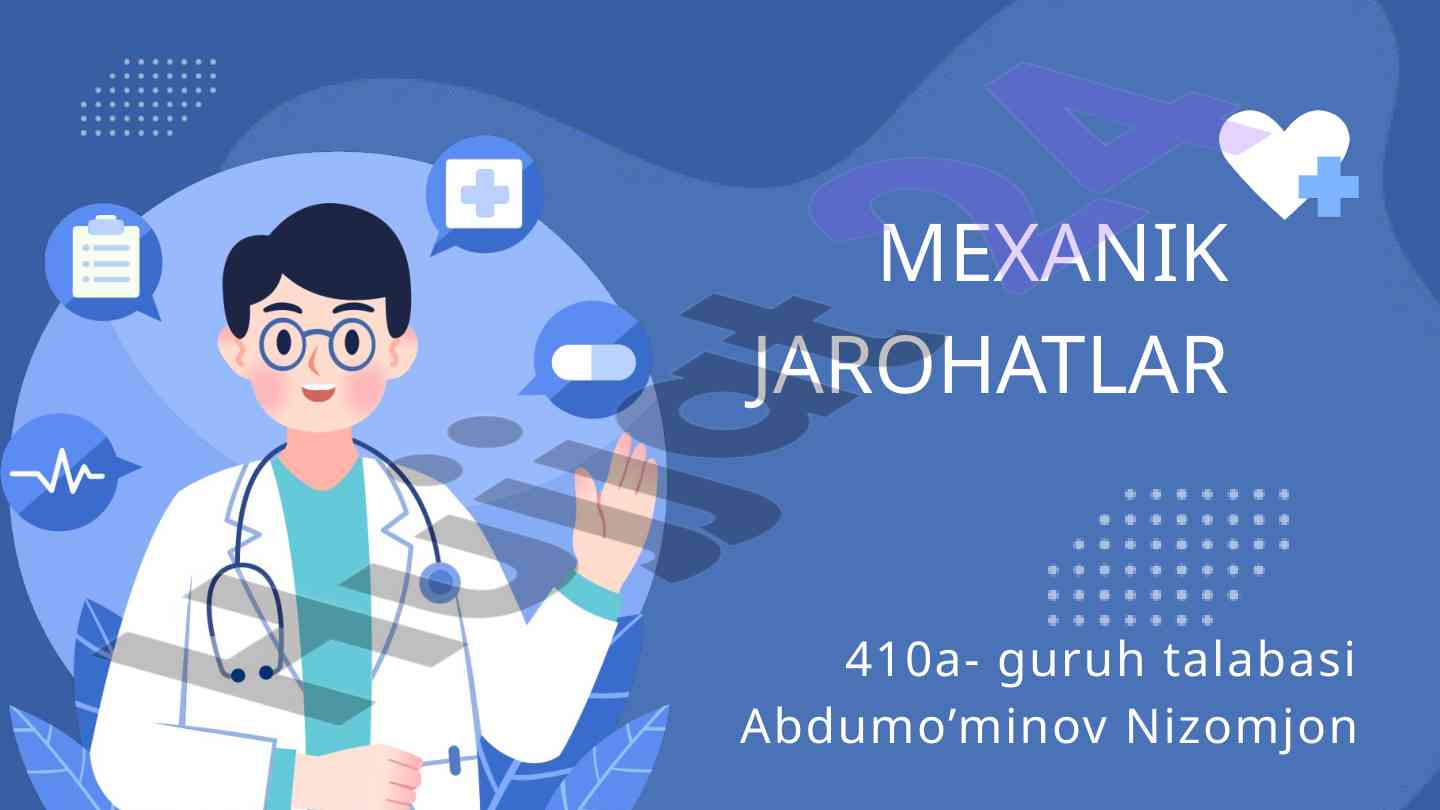 Mexanik jarohatlarda o‘lim sabablari tahlili