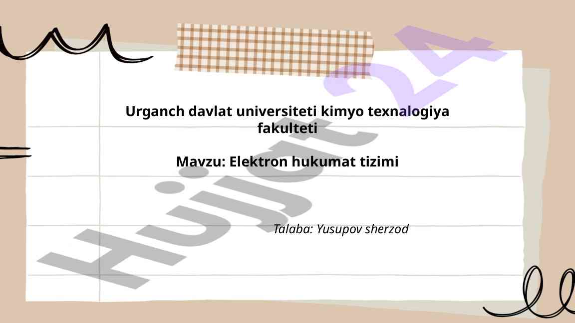 Elektron Hukumat Tizimi Va Afzalliklari