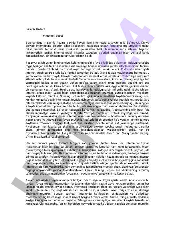 Internet va zamonaviy o‘qish usullari