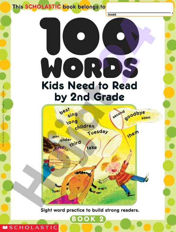 100 words kids need to read by 2nd grade