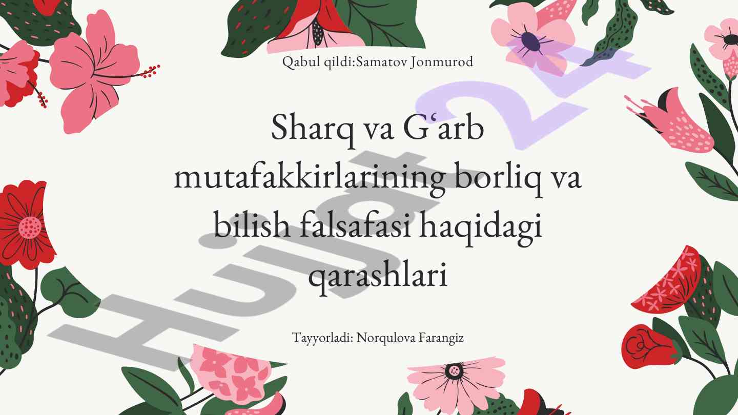 Forobiy va kant falsafasi taqqosiy tahlili