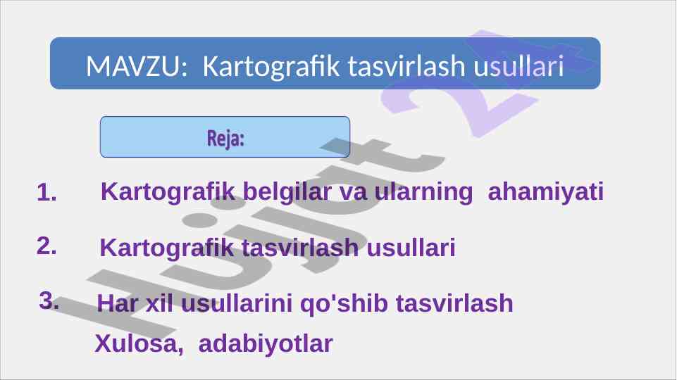 Kartografik belgilar va ularning ahamiyati