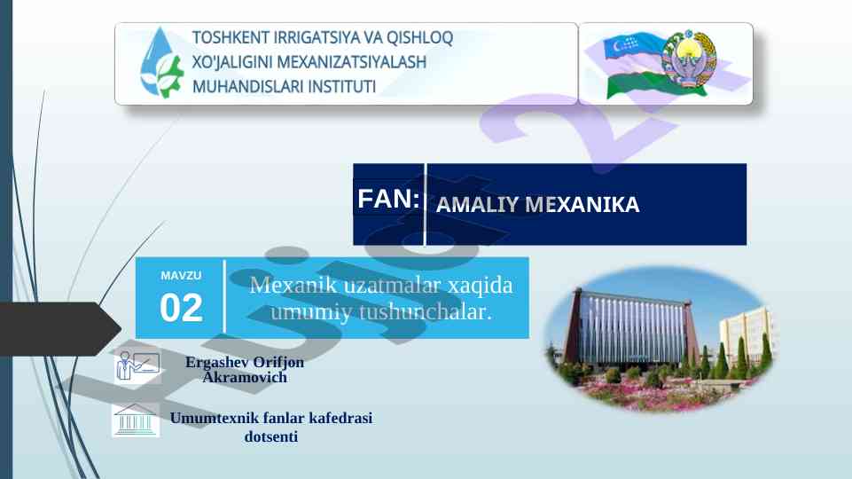 Mexanik uzatmalar haqida umumiy tushunchalar
