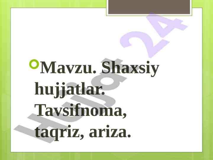 Ish hujjatlarini tayyorlash talablari