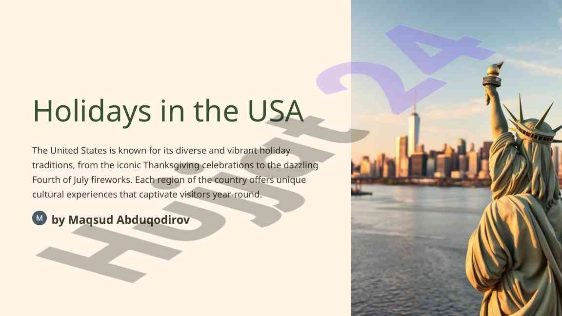Holidays in the usa a cultural overview