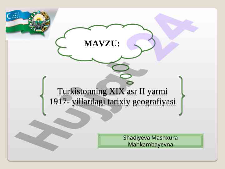 Turkistonning xix asr ii yarmi tarixiy geografiyasi
