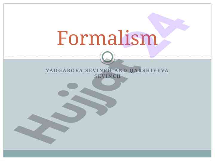 Understanding the importance of formalism in literature