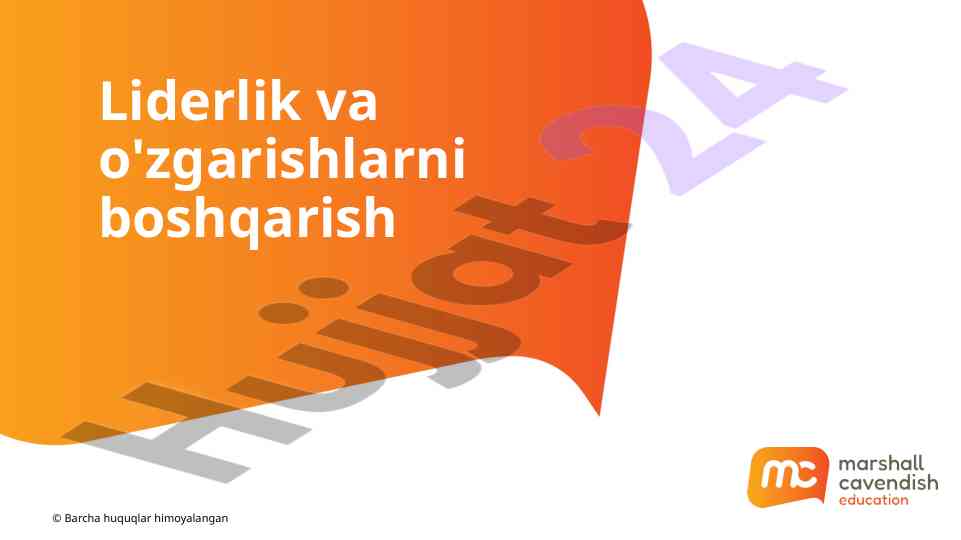 Liderlik va o'zgarishlarni boshqarish kursi