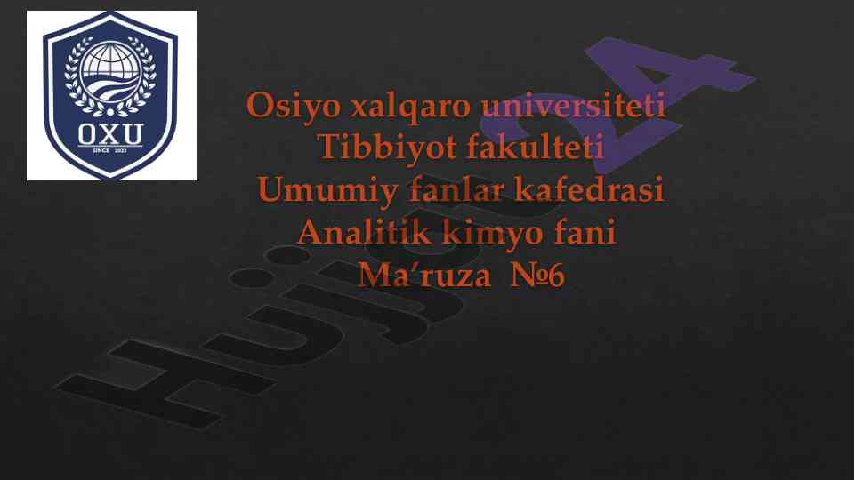 Suvsiz muhitda kislota-asosli titrash usullari
