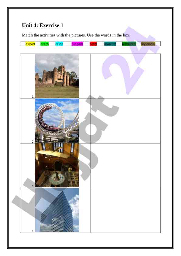 Activities and exercises for nature museum visit