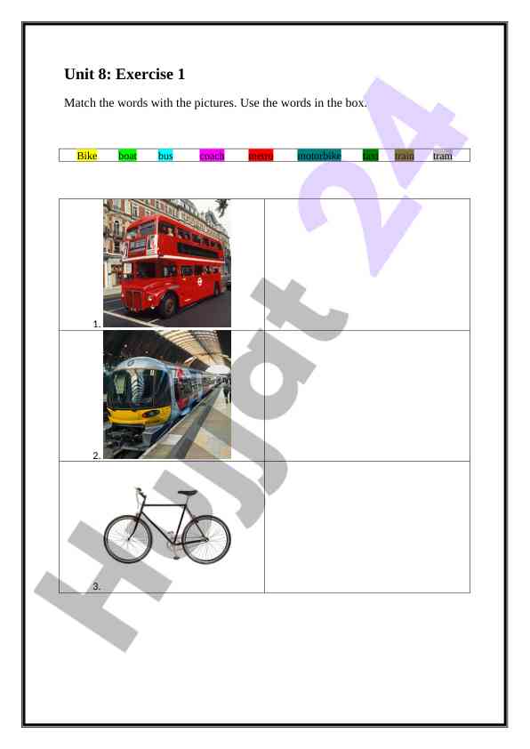 Unit 8 exercises for english language practice