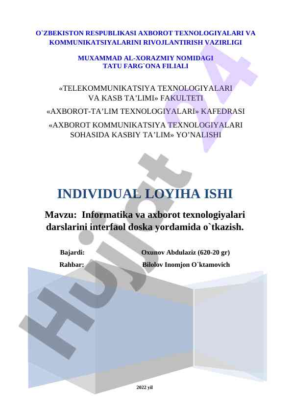 Zamonaviy innovatsion texnologiyalar ta’limda