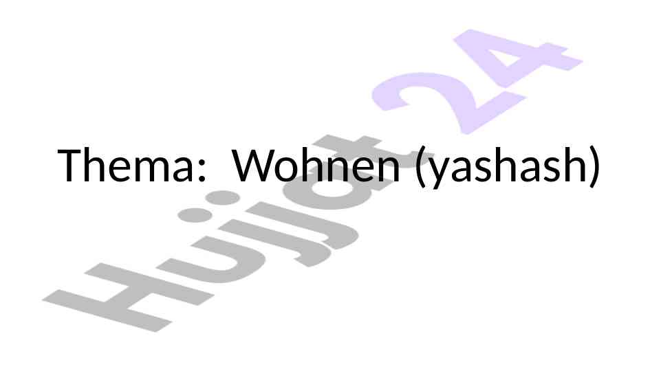 Yashash joylari va ularning tasnifi