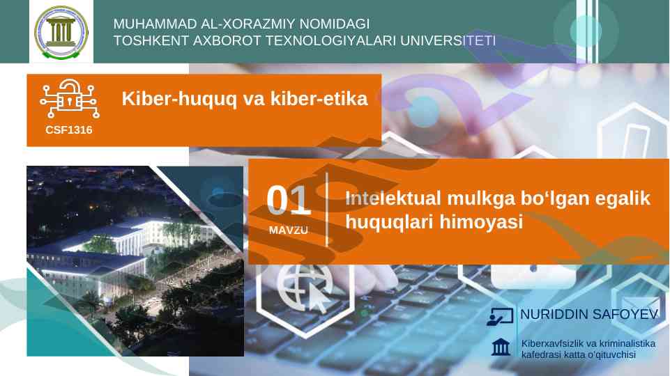 Intelektual mulkga boʻlgan egalik huquqlari himoyasi