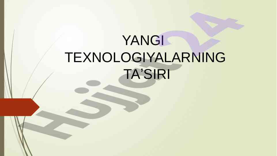 Yangi texnologiyalarning taʼsiri va sunʼiy intellekt