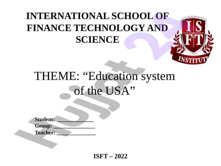 Education system overview of the usa
