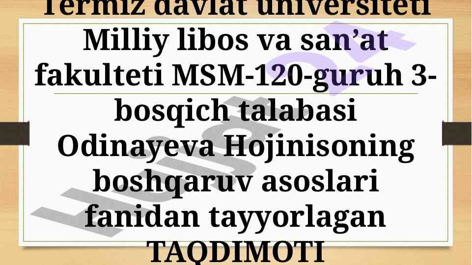 Motivatsiya turlari va harakatni rag'batlantirish
