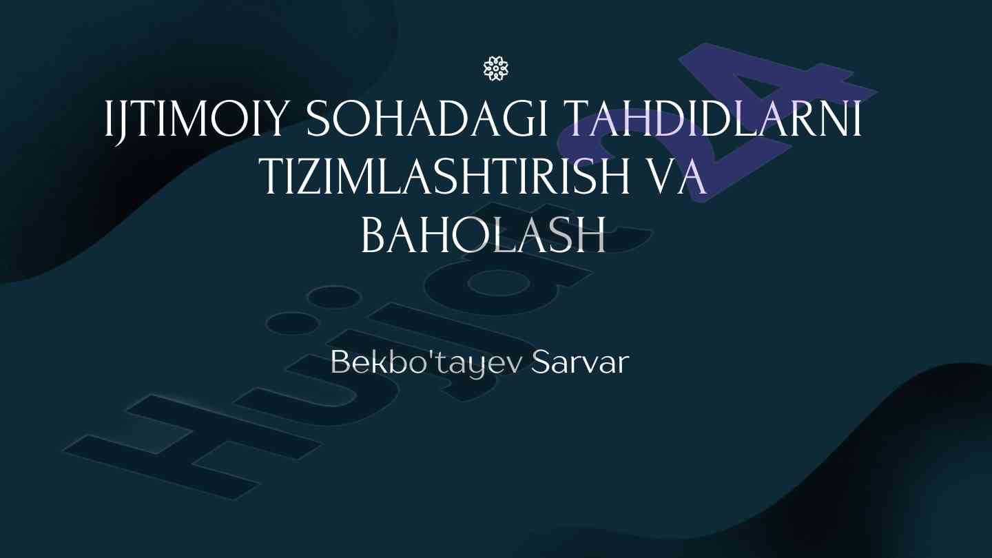 Ijtimoiy xavfsizlikni baholash mezoni tahlili