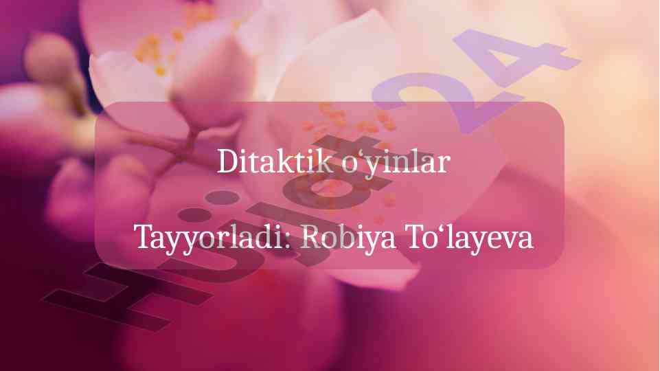 Didaktik o'yinli darslar uchun yondashuvlar