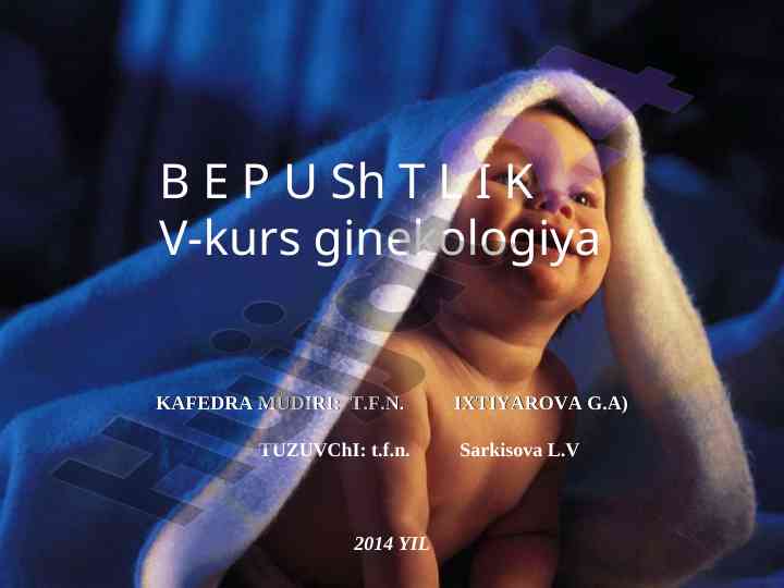 Bepushtlik sabablari va tahlil usullari