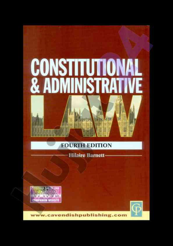 Constitutional and administrative law fourth edition