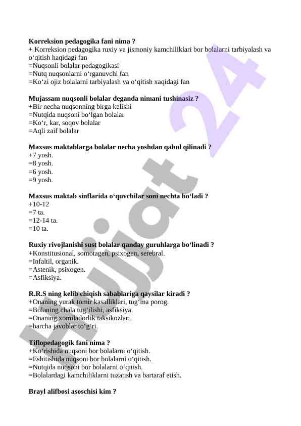 Korreksion pedagogika fani tarixi va ahamiyati