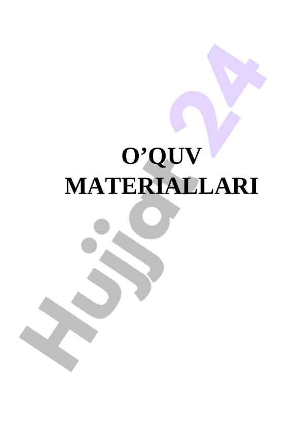 Iqtisodiy ta'limotlar tarixi o‘quv materiallari