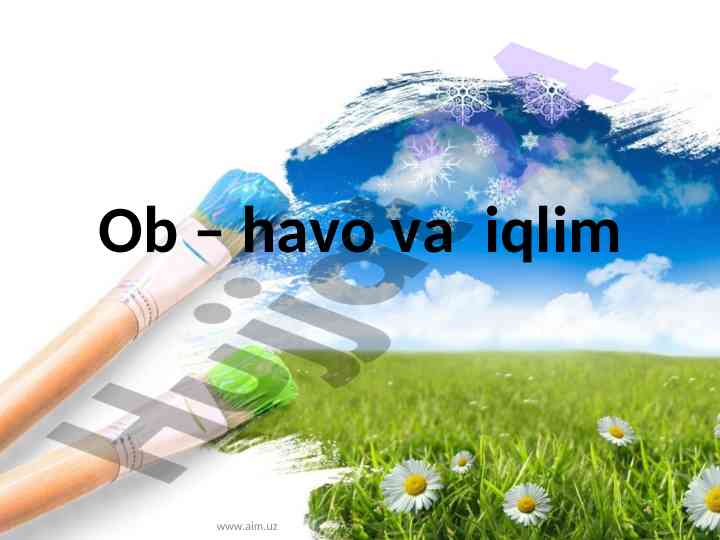 Ob-havo va iqlim tahlili