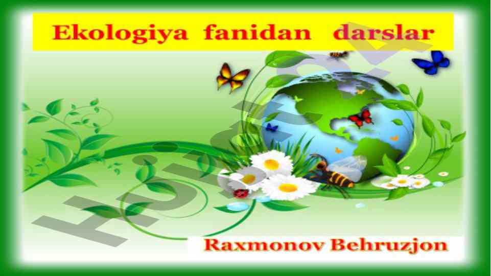 Hayvonlarning yashash muhitiga moslanishi