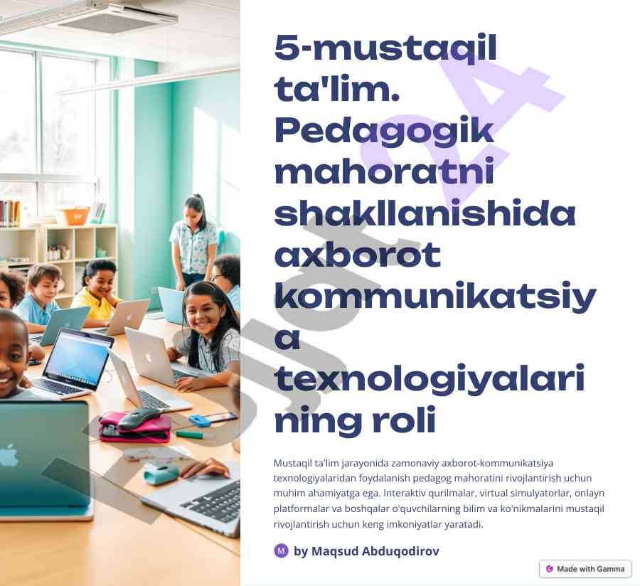 Axborot kommunikatsiya texnologiyalari roli