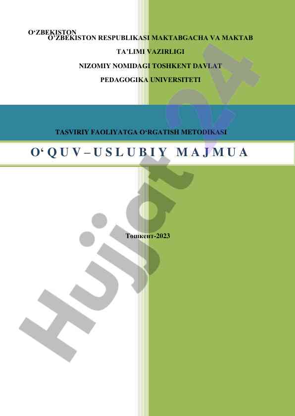 Tasviriy faoliyatga o‘rgatish metodikasi